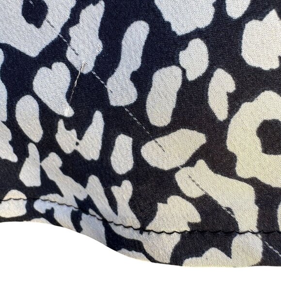 Princess Polly Womens Satin Black White Animal Print Going Out Party Mini Skirt - Picture 5 of 9